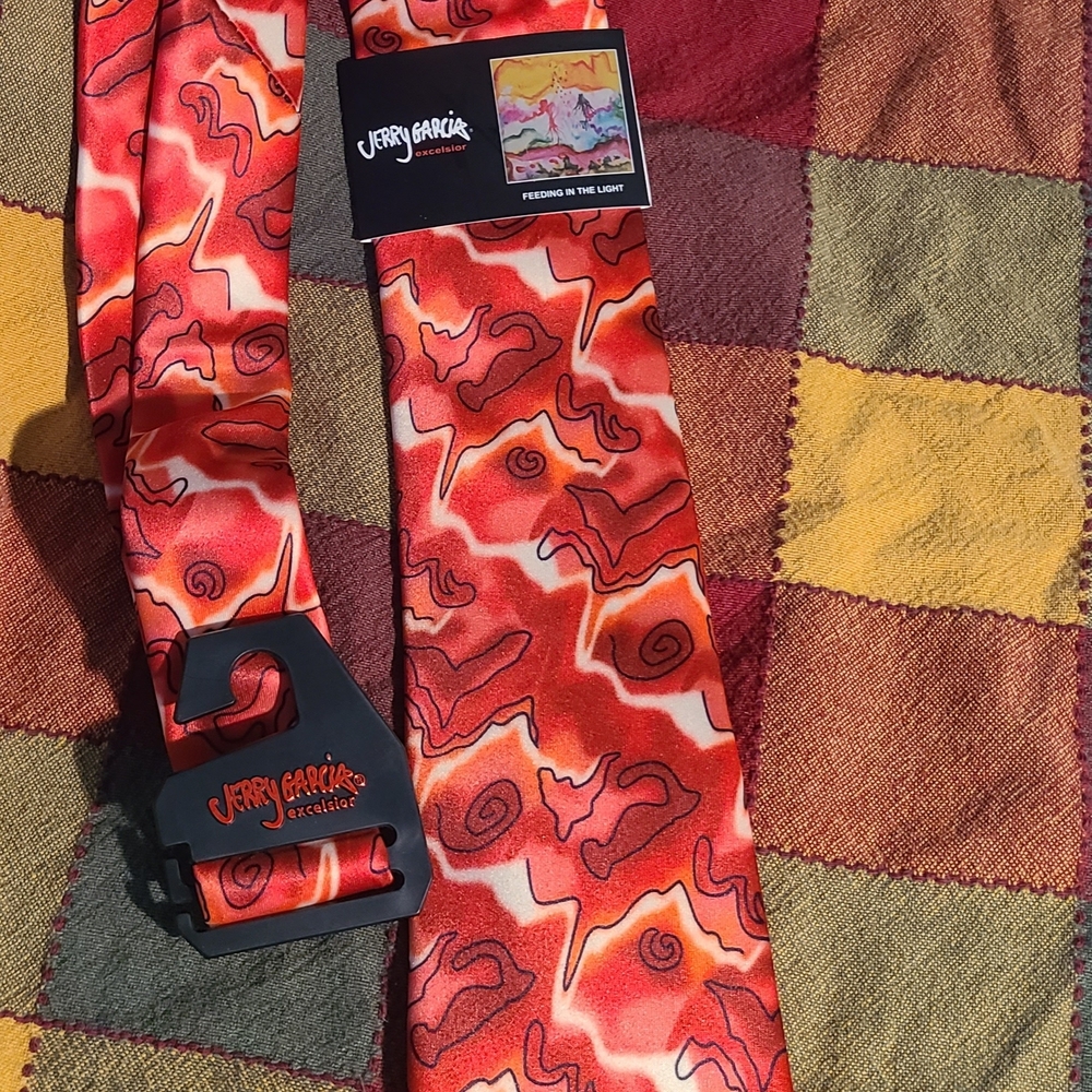 Jerry Garcia Excelsior 'Feeding In The Light' Red Abstract Tie New With Tags